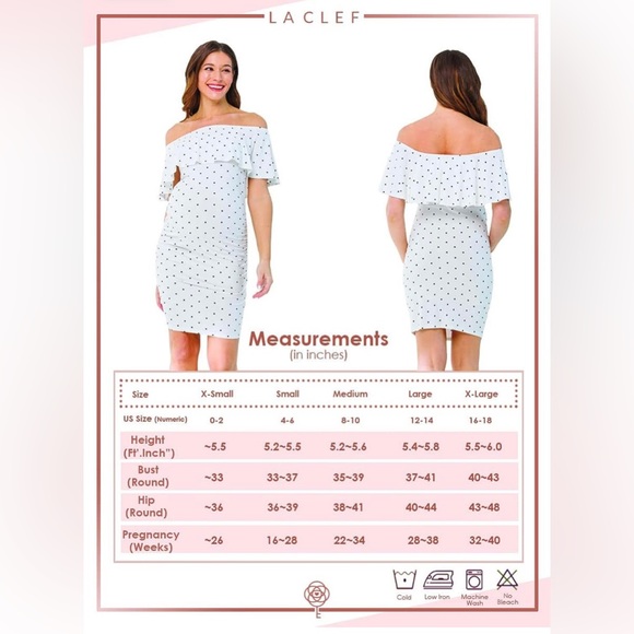 NWT - Women's Floral Ruffle Off Shoulder Maternity Dress - Sky Blue - Picture 5 of 7